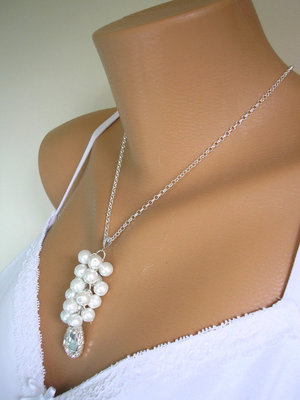 Handmade Pearl Cluster Necklace
