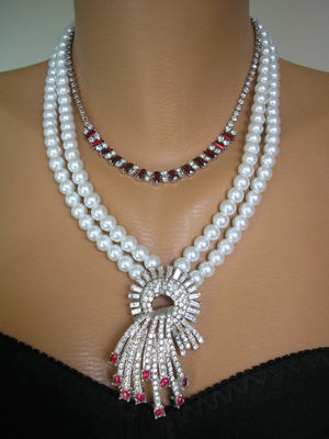 Pearl And Ruby Necklace