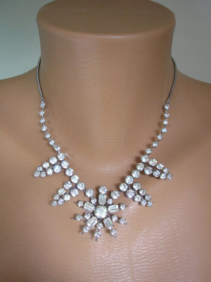 Crystal Bridal Necklace, Wedding Jewelry
