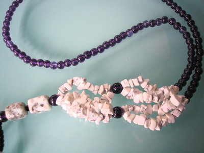 Chunky Long White Howlite Tassel Necklace
