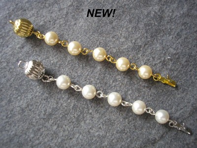 Pearl Necklace Extender With Ball Clasp - NOT MAGNETIC! - FREE UK Delivery With Discount Code 'FREEDEL'